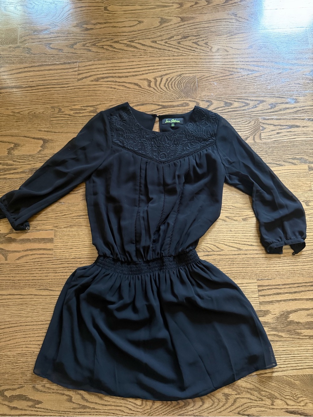 Sam Edelman Black  Embroidered Dress
